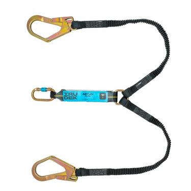 IRUDEK ASTUN FLEX 398 Assorbitore di energia con doppia fettuccia elastica e connettori in acciaio con apertura di 50 mm